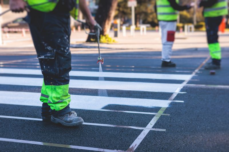 Local Pavement Marking Service pros at work